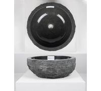 Wohnfreuden Lavabo rond en marbre de 40 cm en anthracite - Avec choix unique