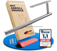 WOHNHELD Zewa Porte-rouleau d'essuie-tout de qualité supérieure sans perçage - À déchirer d'une seule main - Porte-rouleau de papier essuie-tout avec frein à dévidoir - En acier inoxydable argenté