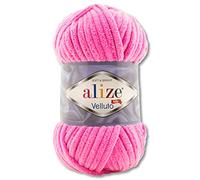Wohnkult 100 g de laine Alize Velluto dans 30 choix (121 | Rose)