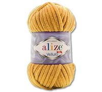Wohnkult Alize 100 g de laine Velluto en 30 choix (02 | moutarde)