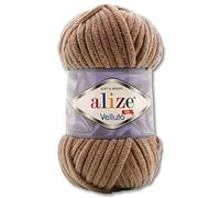 100 g de laine Alize Velluto en 30 choix (329 | Tabac)