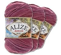 Wohnkult Alize 3 x 100 g Burcum Batik Premium Laine 100 % Acryl 29 Couleurs Dégradé Accents (1895)