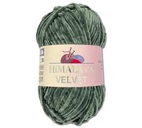 Wohnkult Himalaya 90020 - Laine Velvet Dolphin - 100 g - 40 couleurs au choix - Fil chenille à tricoter - Pelucheux et brillant - Pour accessoires, vêtements et couvertures - Gris foncé