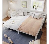 Wohnkultur a prêté canapé-lit en forme de cœur, 90x200 cm, en pin massif, 2 places, blanc