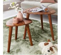 WOHNLING 2 Set Side Table Table basse en bois WOHNLING Sheesham Wood