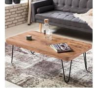 FineBuy Table basse en bois massif 115 x 60 x 40 cm