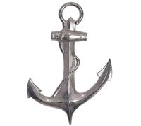 Wohnling Ancre décorative en aluminium - 70 cm - Argenté - Grande figurine décorative pour la maison - Décoration murale moderne