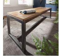 WOHNLING banc de salle à manger en bois massif de manguier 120x46x45 cm banc en bois sans dossier