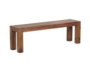 WOHNLING Banc Mumbai 140x35x45 cm Bois Massif Sheesham Naturel