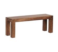 WOHNLING Banquette en Bois Massif Sheesham 120 x 45 x 35 cm Banc de Bois Produit Naturel Banc de Cuisine dans Un Style campagnard