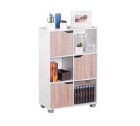 Wohnling bibliothèque de portes en bois blanc Sonoma chêne debout étagères étagères étagère de bureau Nouveau