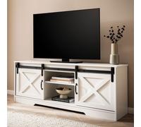 WOHNLING Buffet bas 150 cm Armoire TV Commode TV Armoire blanche maison de campagne