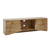 WOHNLING Buffet bas en boisReproduction chêne 160x50x40 cm Commode TV avec deux portes, armoire TV design haute, table TV armoire TV moderne, commode TV salon