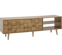 WOHNLING Buffet bas en boisReproduction chêne 160x51x40 cm Commode TV avec deux portes, armoire TV design haute, table TV armoire TV moderne, commode TV salon