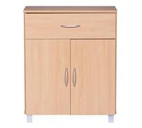 Wohnling Commode à 2 portes et 1 tiroir Bois de hêtre 60 x 75 cm - WL1.335