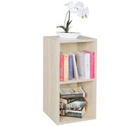 WOHNLING Debout étagères pour Les Livres 2 Compartiments de Clare MDF | Design Support de Rangement | Sol Moderne étagère en Bois | Petit Equipet Ouvert