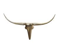 WOHNLING décoration Murale Antler Bull L Aluminium 125 cm Or