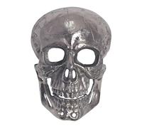 Wohnling Décoration murale en aluminium argenté - 41 cm - Motif tête de mort - Grand format - Décoration murale moderne - Accessoire d'intérieur