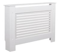 WOHNLING Design Cache-radiateur WL5.745 Laqué Blanc Mat 112x82x19 cm | Panneau Chauffant Petit Couvercle de Chauffage | Couvercle de radiateur Lattes de Bois | Couverture de radiateur de Chauffage