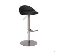 WOHNLING Durable M1 Barstool inoxydable chaise noire tabouret bar contemporain design réglable tabouret est rotatif