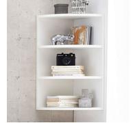 WOHNLING Etagère blanche WL5.843 30x60x30 cm Etagère murale Etagère en bois Etagère suspendue haute