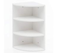WOHNLING Étagère d'angle 30x30x60 cm Blanche, Étagère Mur. 3 Compartiments | étagère suspendue pour la coin, étagère murale flottant haute jusqu'à 6 kg, étagère en bois pour livres et déco