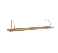 WOHNLING Étagère Mur. 100x22x25 cm Manguier Massif Métal, Étagère Suspendue