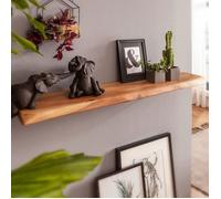 WOHNLING étagère murale arbre bord acacia bois design étagère flottante 115cm étagère solide