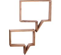Wohnling Lot de 2 étagères murales en bois massif d'acacia Cubes WL1.530
