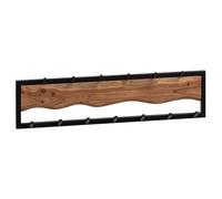 Porte Manteau Mural - WOHNLING - 13 Crochets - Bois Massif - 80 cm - Design Contemporain