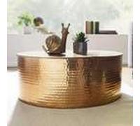Wohnling Rahmeni Table basse, aluminium, doré, 75x31x75cm