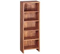 WOHNLING Range-CD Mumbai 30x17x90 cm Bois Massif Sheesham, 5 Compartiments