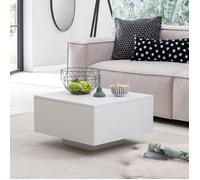 Table basse - WOHNLING - Rubik B02 - Bois laqué blanc - Rectangulaire - 60x60x35 cm