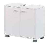 WOHNLING Salle de Bain Meuble - lavabo 60 x 55 x 30 cm 2 Portes Blanc