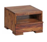 WOHNLING Sheesham en Bois Massif de Chevet de Nuit Commode 30 cm 1 tiroir de Chevet dépôt Bois véritable de Style campagnard
