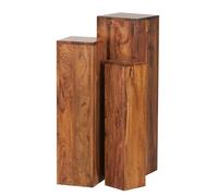 Lot de 3 sellettes 24,5, 20 et 15 cm en bois de sheesham
