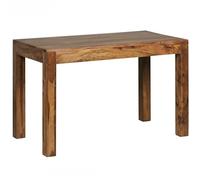 WOHNLING Table à Manger Mumbai 120x60x76 cm Sheesham Massif | table de salle à manger au style campagne pour 4 personnes, table de repas marron foncé, pièce unique, table en Bois Massif