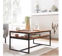 Table basse 2 niveaux 100x60x45 cm en acacia massif - ELIUR