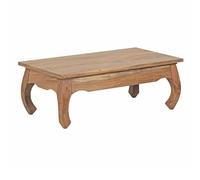 WOHNLING Table Basse 110x60x40 cm Bois Massif Acacia Marron, Style Campagne