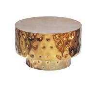 WOHNLING Table Basse 60 x 60 x 38 cm Aluminium Or Fait Main