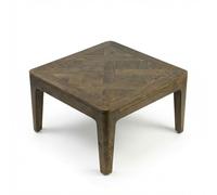 WOHNLING Table Basse 60x60x32 cm Bois Massif Manguier Finition Noyer