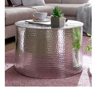 WOHNLING table basse Ø 61 cm table basse table en argent table en métal argenté