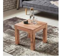 WOHNLING table basse en bois massif Acacia 45 cm de large salon style campagnard design Table naturbraun