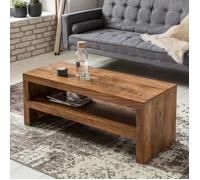 WOHNLING table basse en bois massif Durban Sheesham 110 cm de large table de salle à manger Table design de style campagnard brun