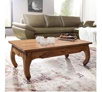 WOHNLING table basse en bois massif Sheesham Table 110 cm de large conception de la table de salle à manger de style campagnard