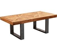 Table basse en bois massif mangue WOHNLING - Design industriel - 105x55cm - Marron
