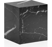 WOHNLING Table basse MONOBLOC Noir aspect marbre 40cm Table de salon Table basse