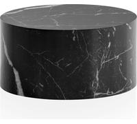 WOHNLING Table basse MONOBLOC Noir aspect marbre 60cm Table de salon Table basse