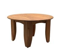 WOHNLING Table Basse Ronde 60cm en Bois d'acacia Massif - Table de Salon Moderne en Bois - Table d'appoint Design Faite à la Main pour Salon