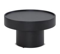 WOHNLING Table Basse Ronde 60x60x36 cm Métal Noire Forme Champignon
